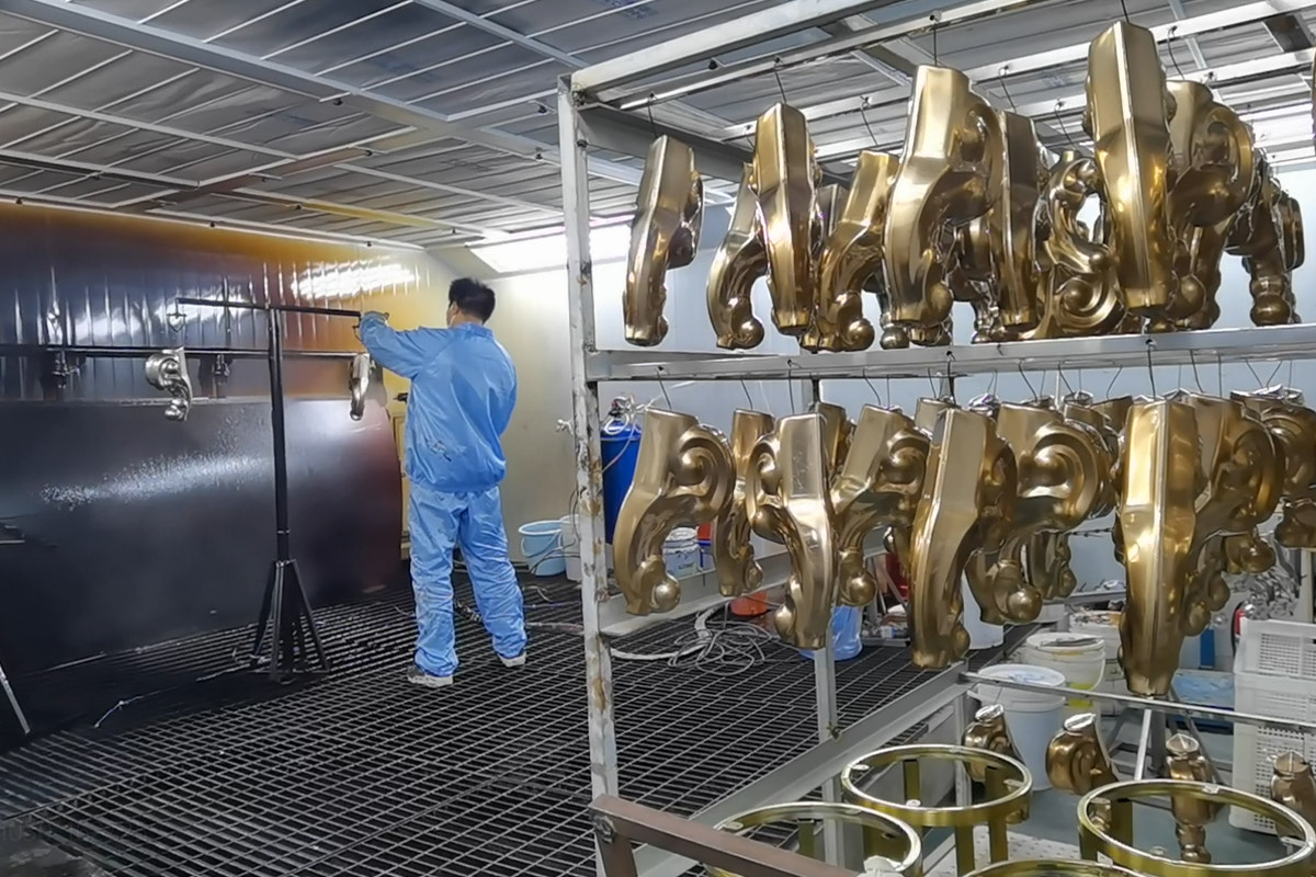 工厂展厅 - 乐赛佳 金属喷涂作业